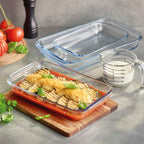 Set Of 3 Glass Oven Dishes - Transparent