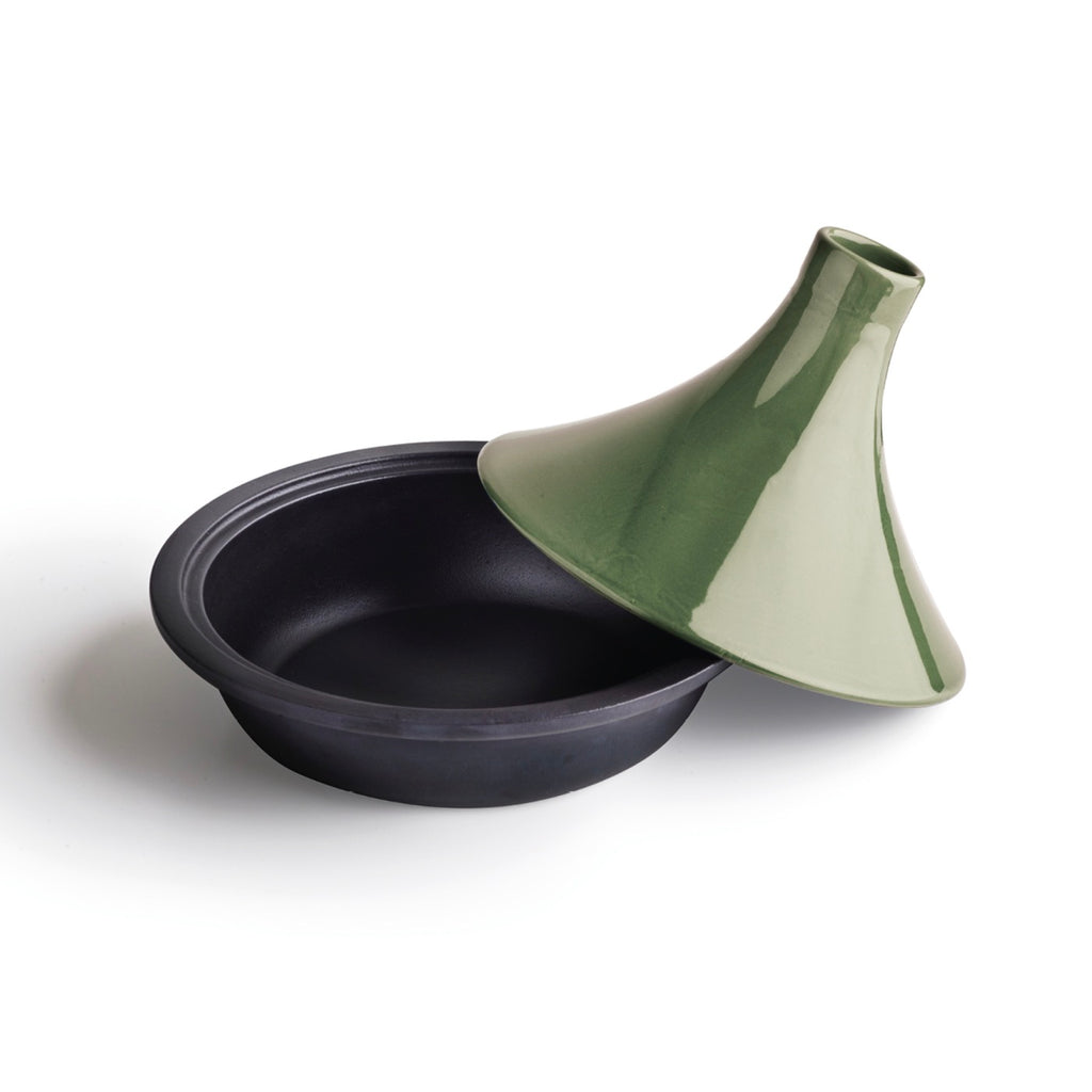 Cast Steel Tagine With Ceramic Lid - Green - 29cm