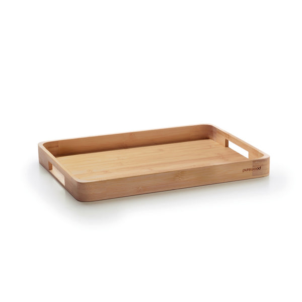 Serving Tray With Two Handles - Bamboo - Wood