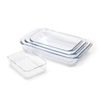 Set De 4 Fuentes De Horno Rectangulares - Transparente