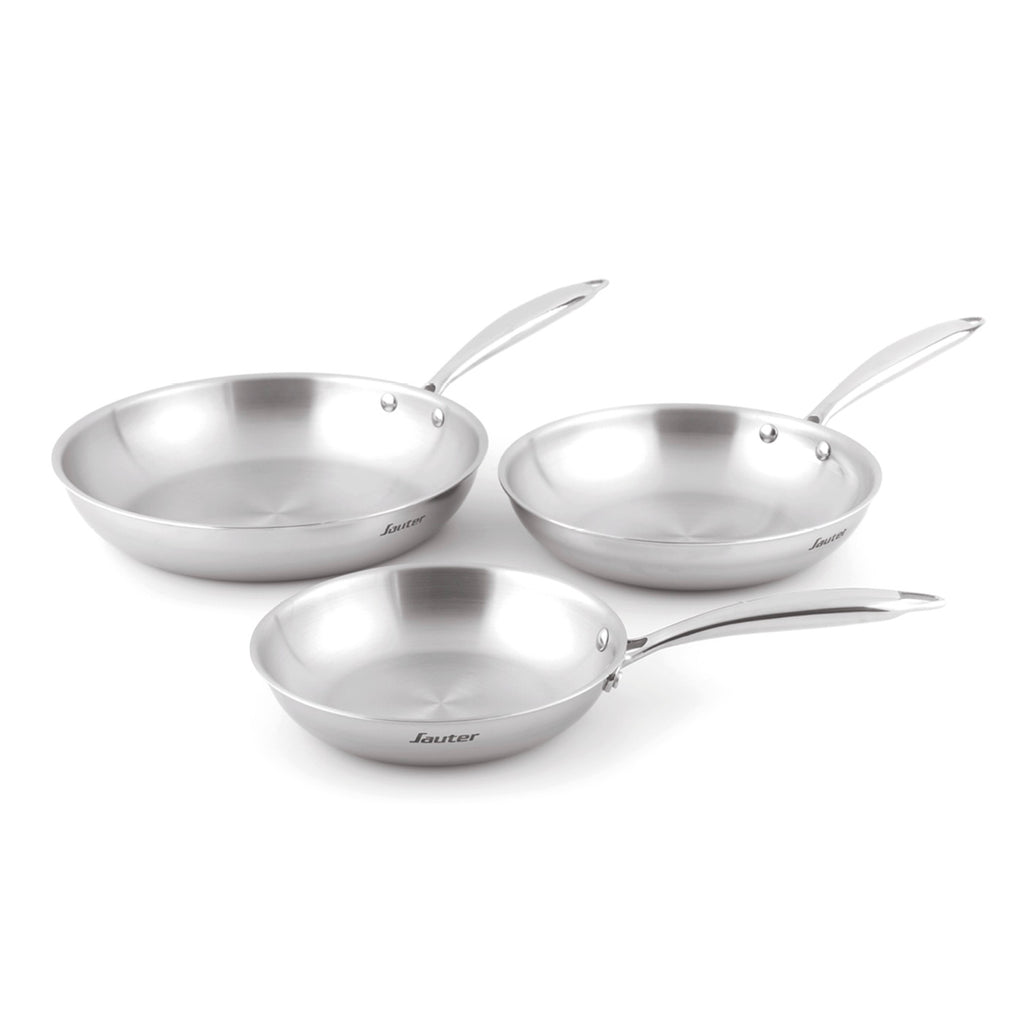Triply 3-Piece Pan Set - Multinox - Silver