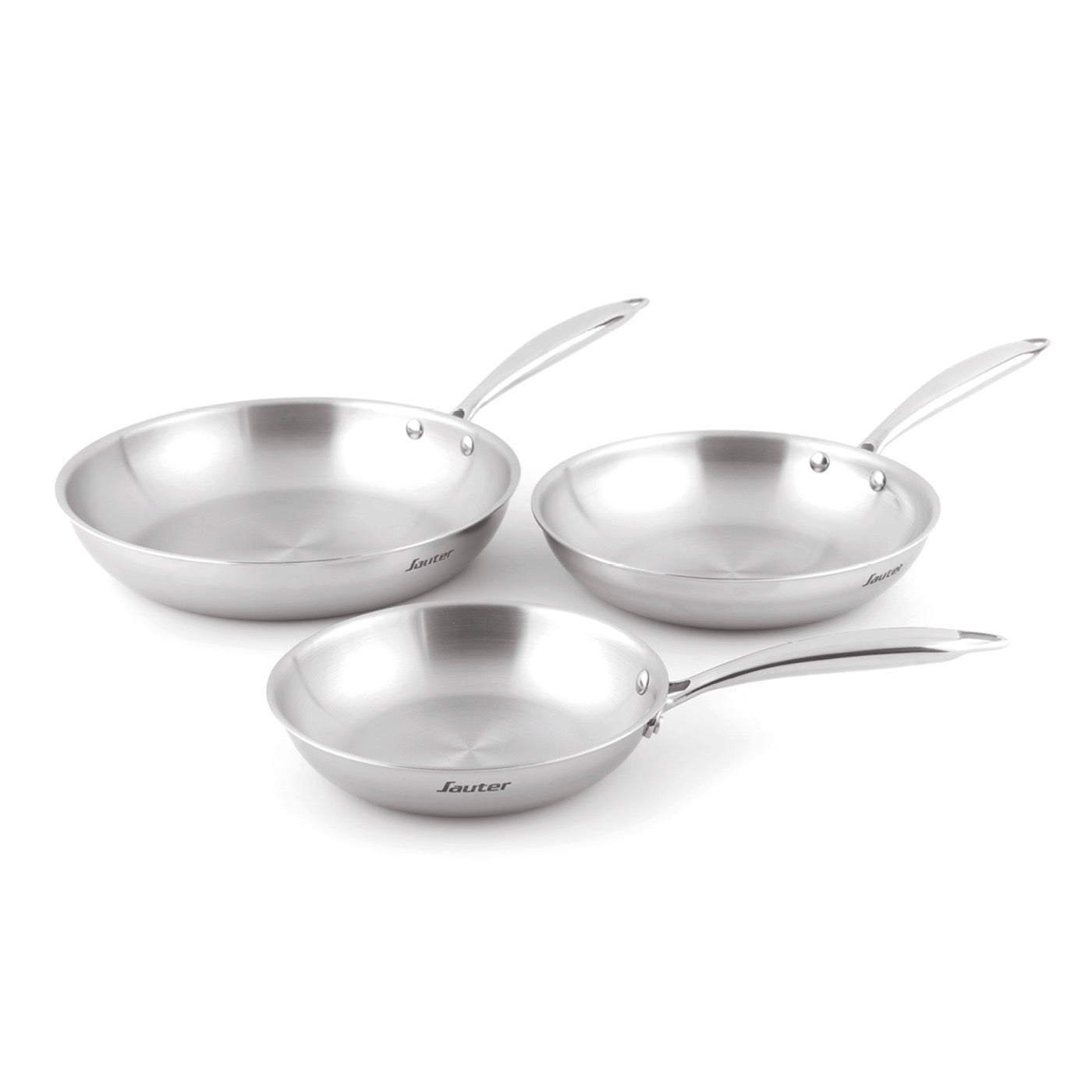 Triply 3-Piece Pan Set - Multinox - Silver