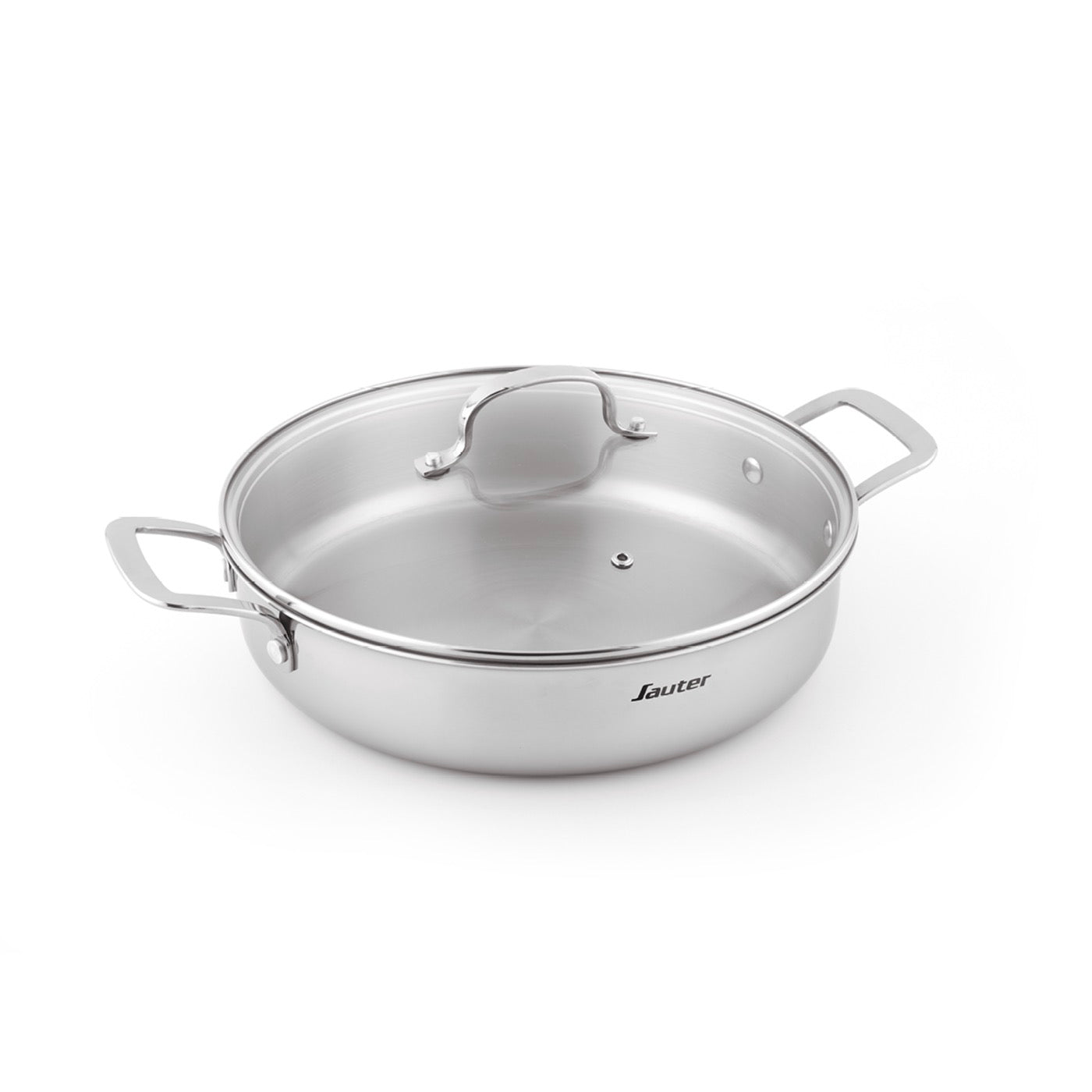 Triply Sauté Pan With Lid - Multinox - Silver - 28cm