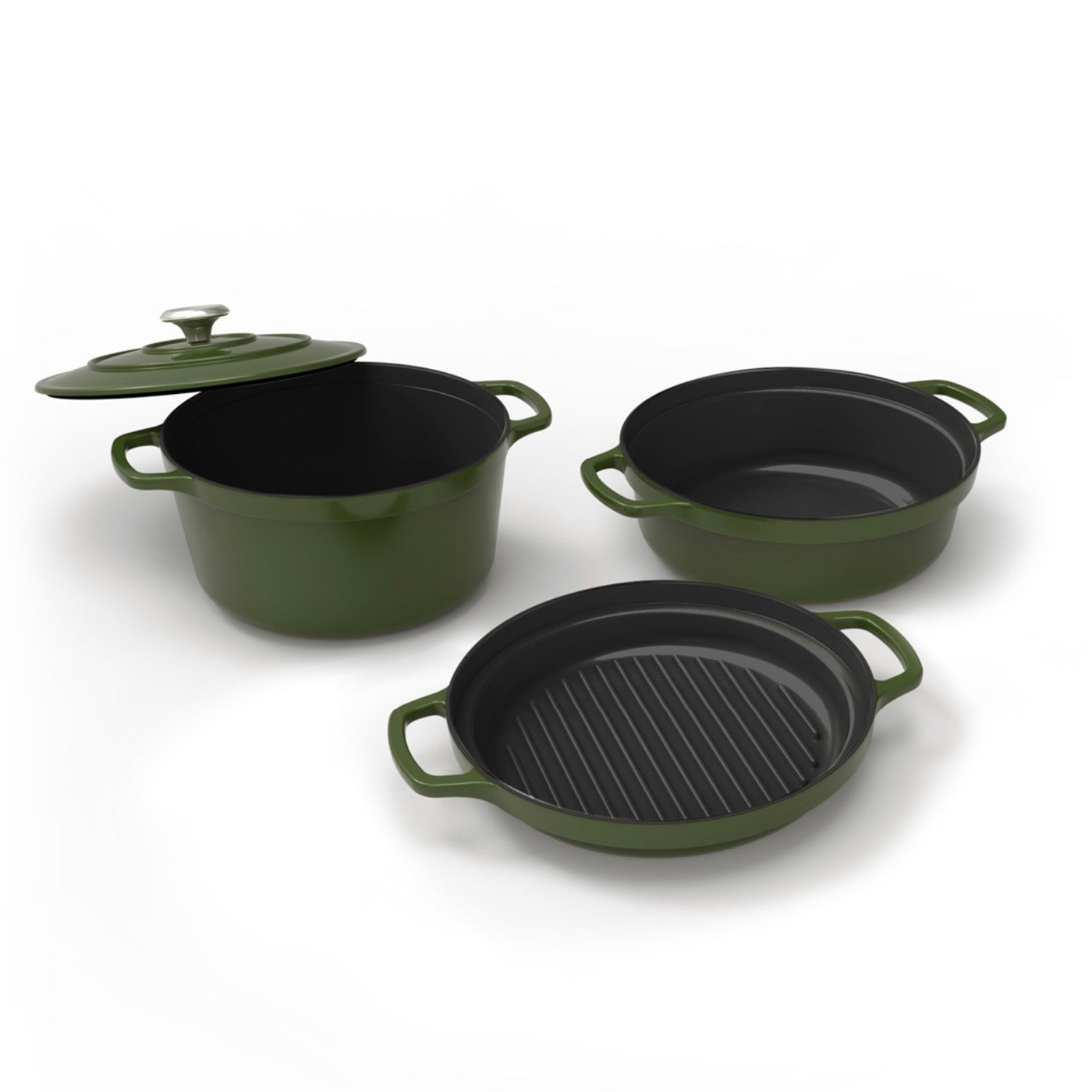 4-Piece Stackable Cookware Set - Green