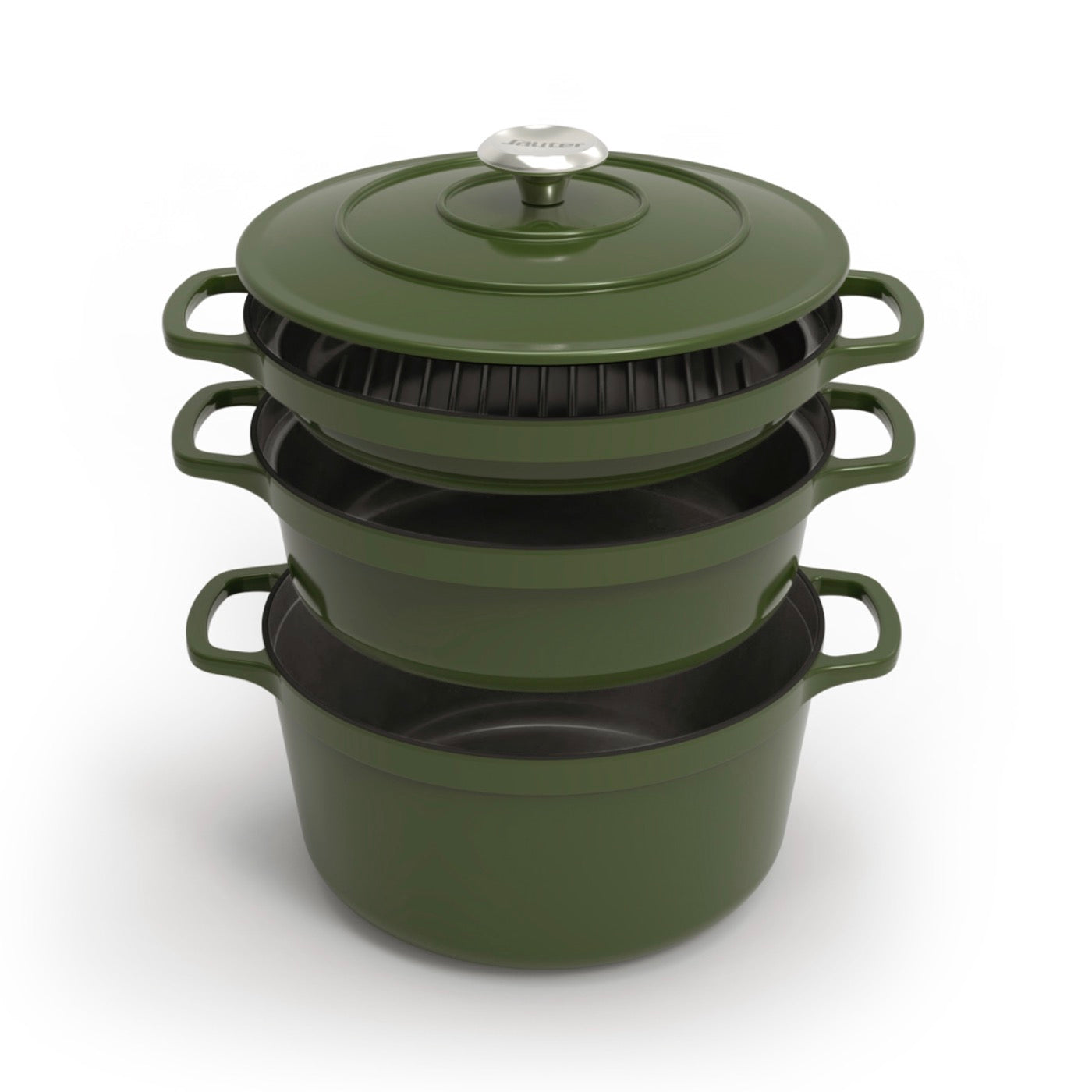 4-Piece Stackable Cookware Set - Green