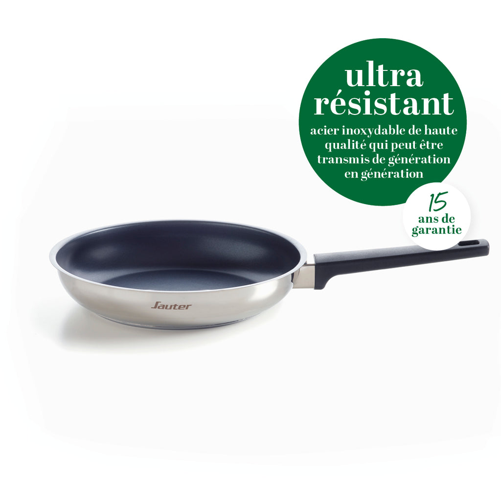 Set De 3 Poêles Anti-Adhésives - Argenté