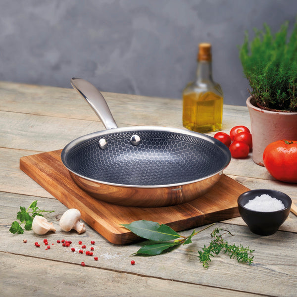 20CM Frying Pan - Triply Non-Stick Honeycomb Coating - Silver