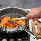 20CM Frying Pan - Triply Honeycomb Non-Stick Coating - Silver