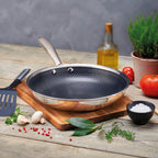 Triply Frying Pan - 24CM - Non-Stick Honeycomb Coating - Silver