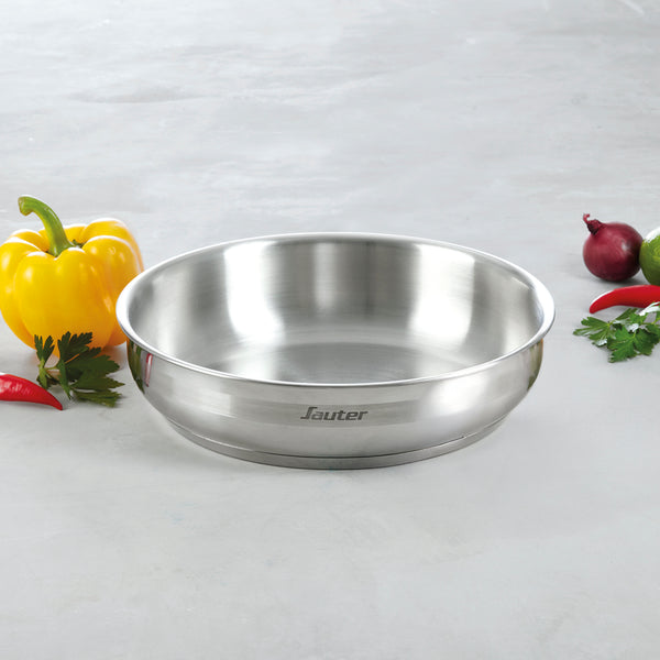 Amo Stainless Steel Frying Pan - Silver