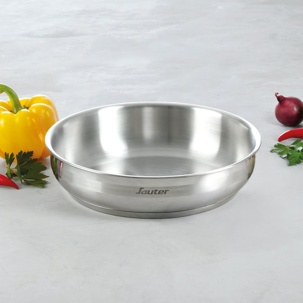 Amo Stainless Steel Frying Pan - Silver