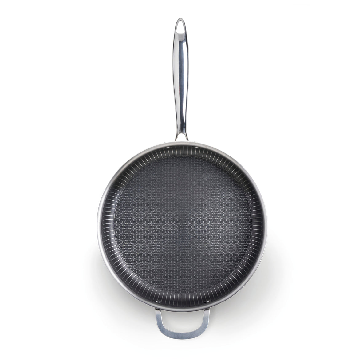 Sauteuse En Acier Inoxydable Triply Revêtement Nid D'Abeille Anti-Adhésif 24 Cm - Argenté