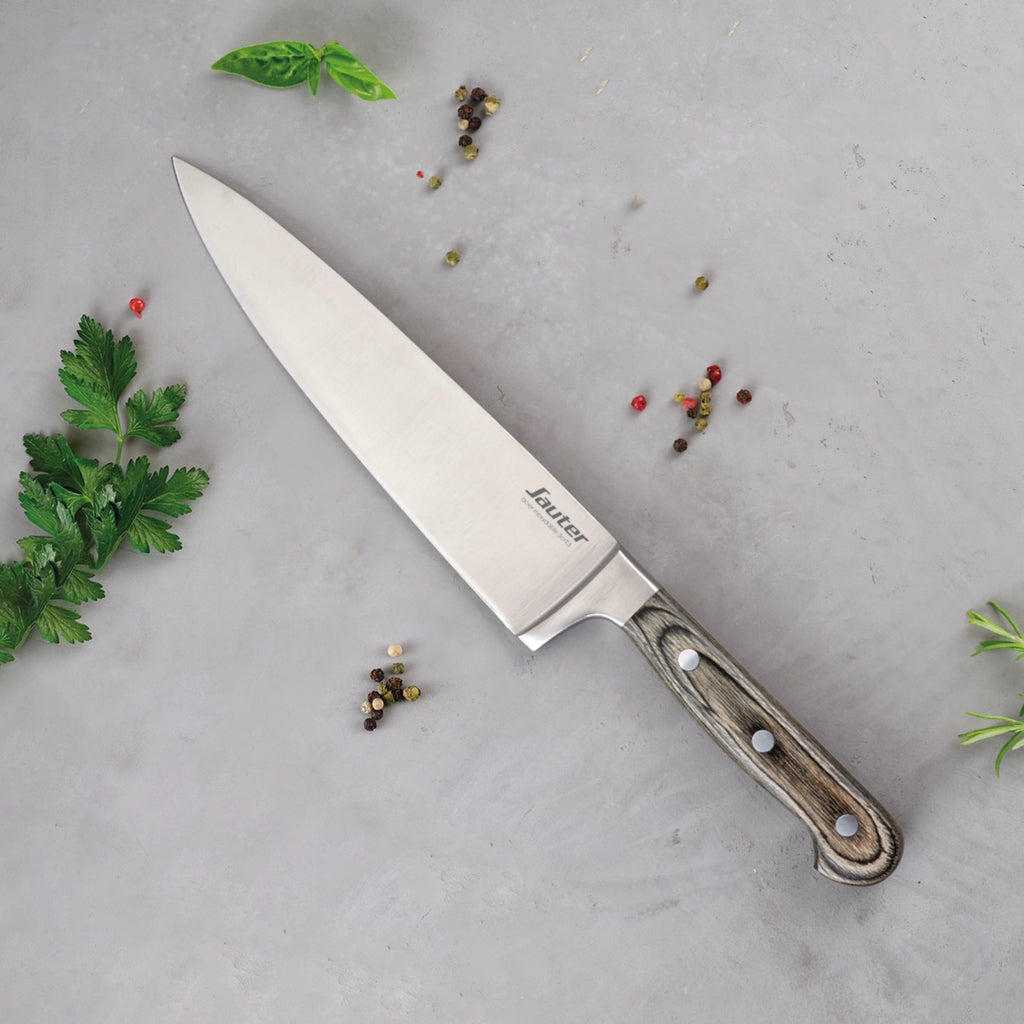 Set Of 7 Knives With Wooden Handle - Dark Gray