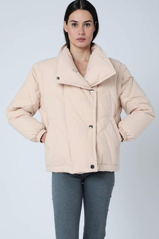 Berenice - Plain Winter Coat - Beige