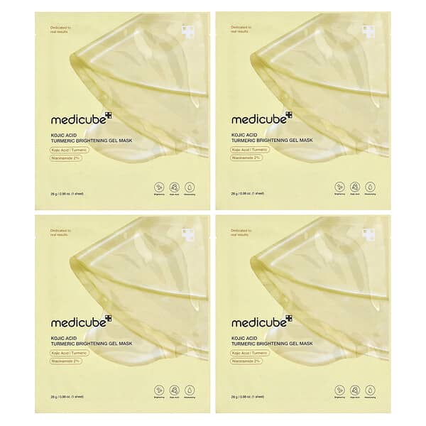 Medicube - Kojic Acid Turmeric Brightening Gel Mask - 4 Unités