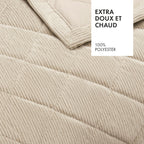 Sprei van ribfluweel - Diamond Taupe