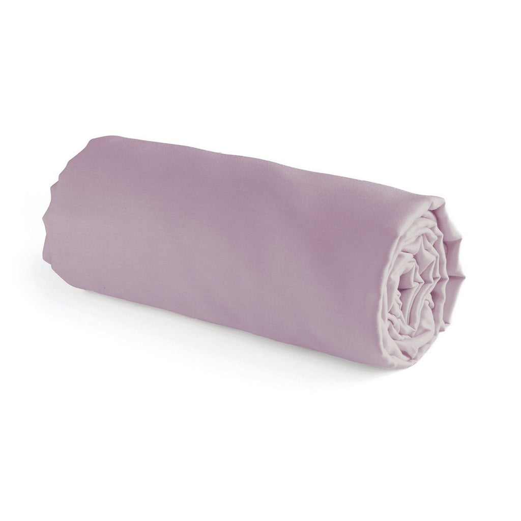 Spannbettlaken aus Baumwollsatin - Uni Violett 01