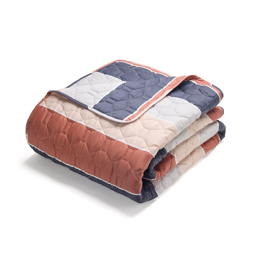 Tagesdecke aus Baumwollsatin - Terres Douces Braun