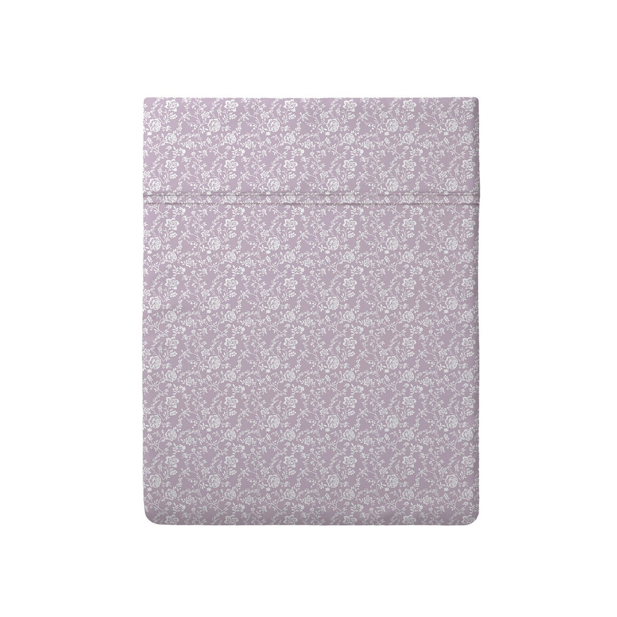 Baby-Betttuch aus Baumwollsatin - Blumen Lavendel
