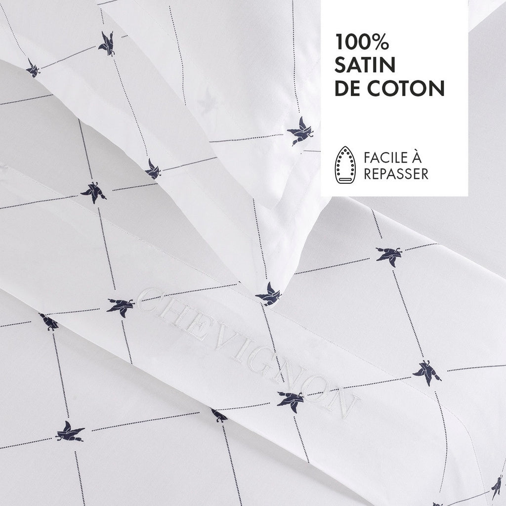 Cotton Sateen Sheet Set - Canards Evy White