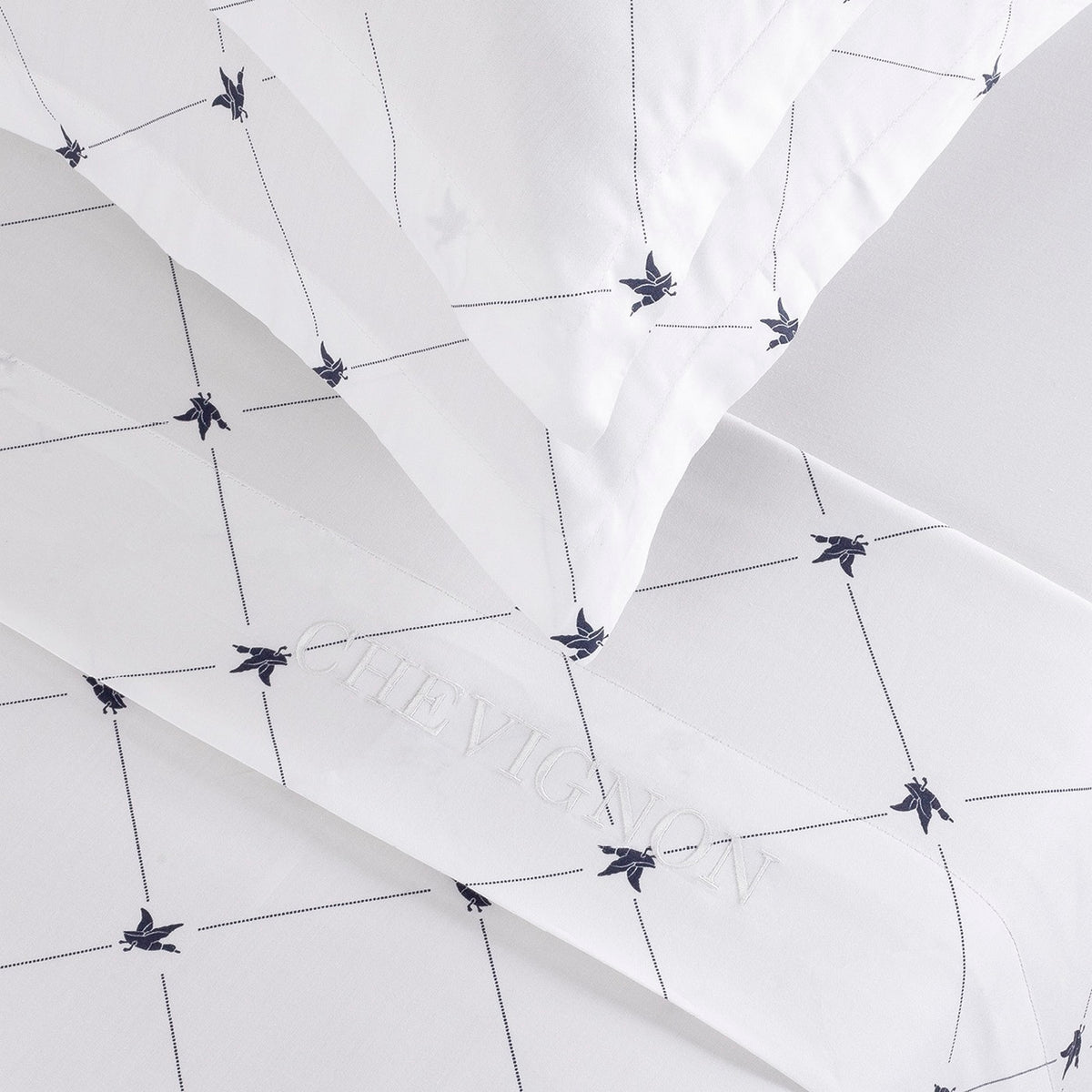 Cotton Sateen Sheet Set - Canards Evy White