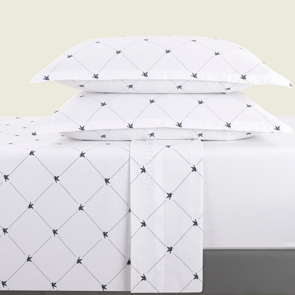 Cotton Sateen Sheet Set - Canards Evy White