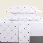 Cotton Sateen Sheet Set - Canards Evy White