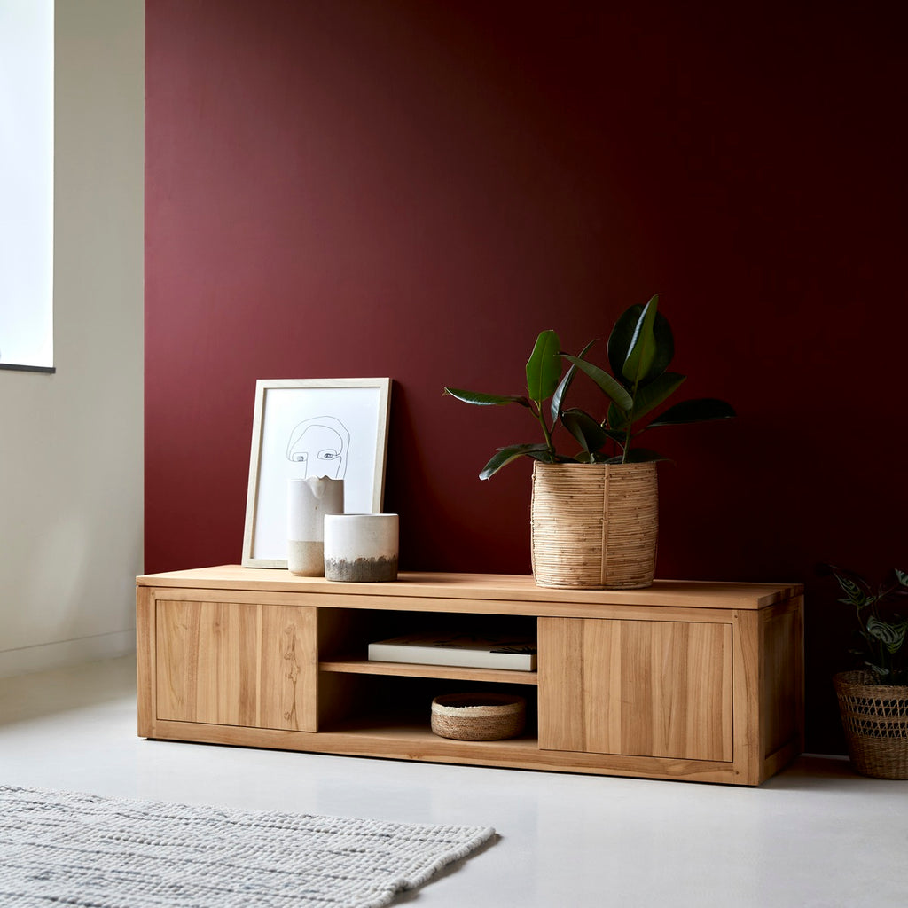 Basil - Meuble Tv - Teck - Naturel