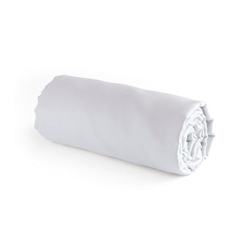 Uni - Drap-Housse - Satin De Coton - Blanc 01
