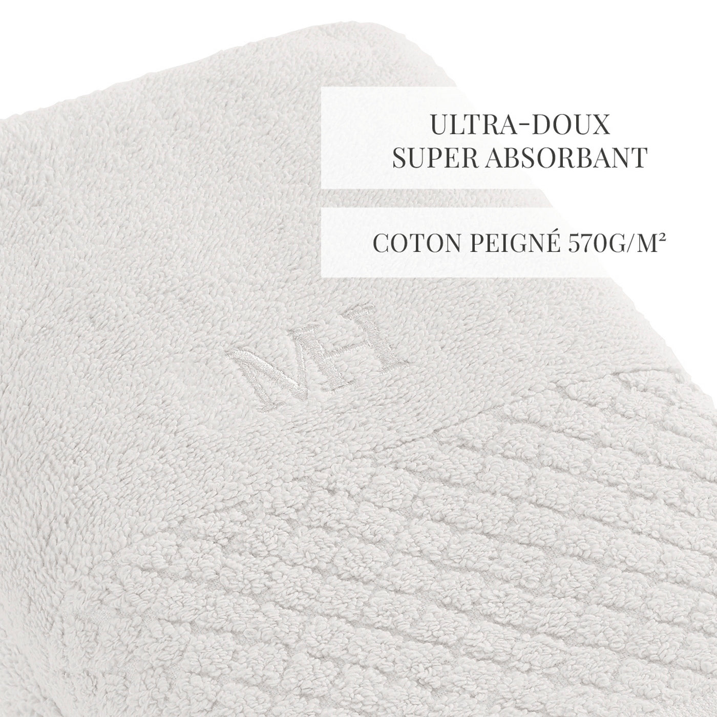 Eden - Set De 2 Serviettes - Blanc
