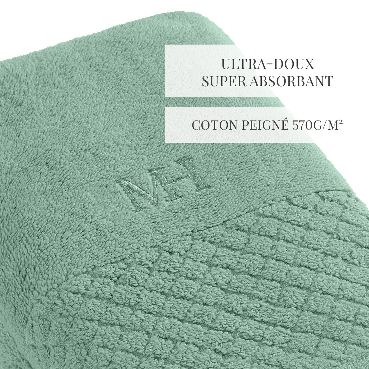 Eden - Set De 2 Serviettes - Vert Bouteille