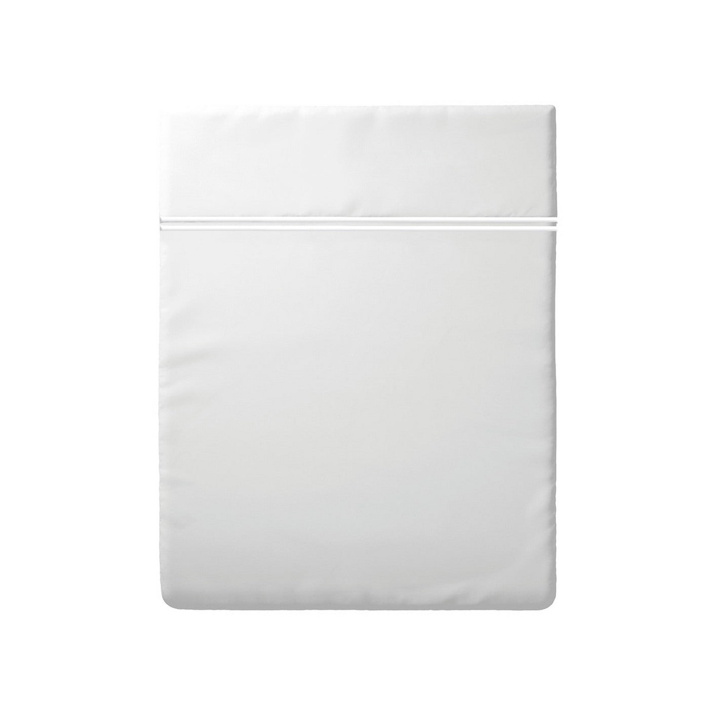 Paris - Drap Plat - Satin De Coton - Blanc / Blanc