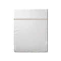 Paris - Drap Plat - Satin De Coton - Taupe / Blanc