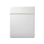 Paris - Drap Plat - Satin De Coton - Taupe / Blanc