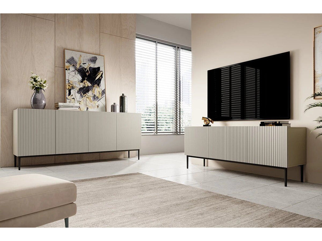 Kasha - TV Unit - Black Legs - 2 Sizes