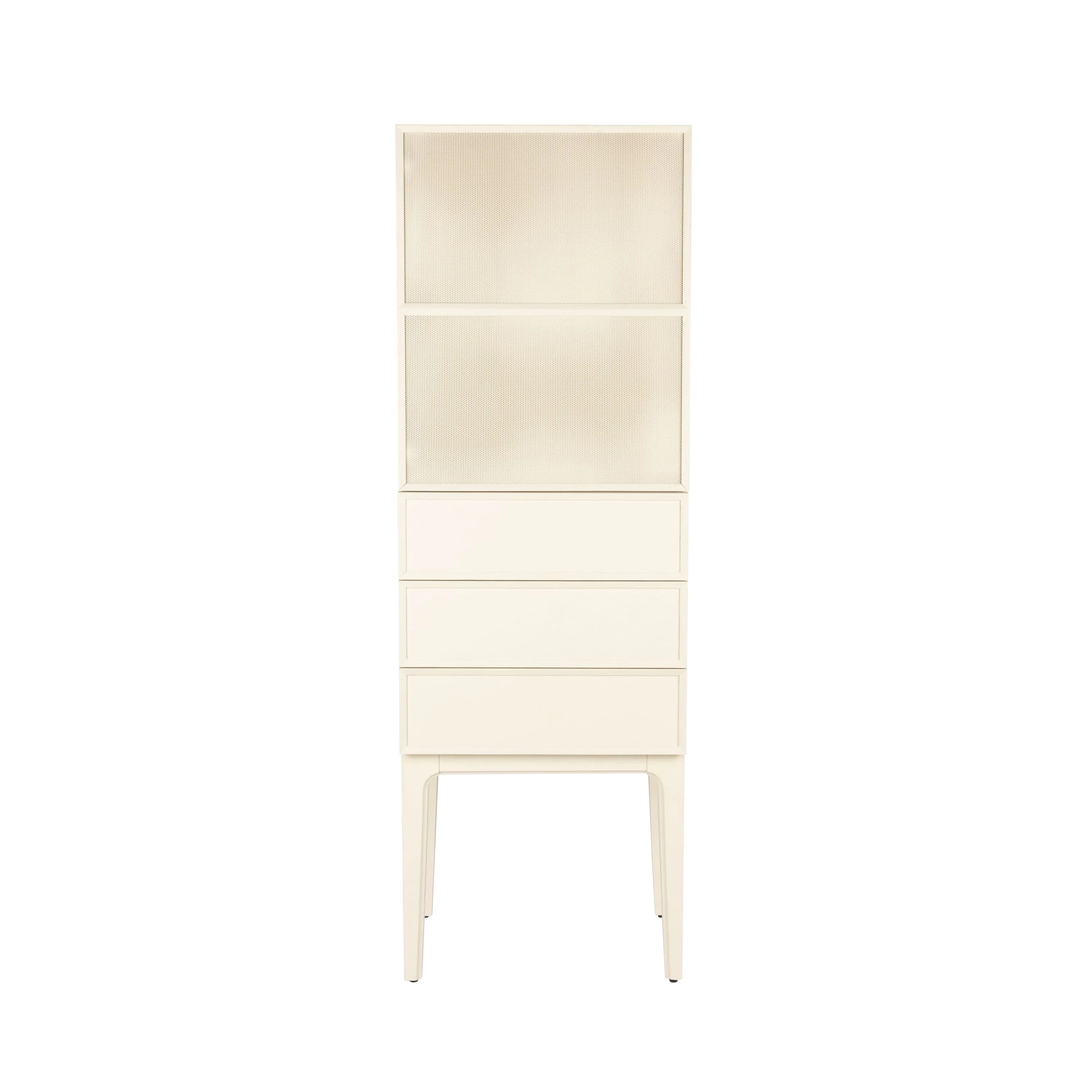 June 1 Porte 3 Tiroirs - Armoire - Chêne massif - Beige