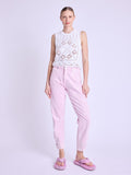 Crochet Round Neck Tank Top - Off-White