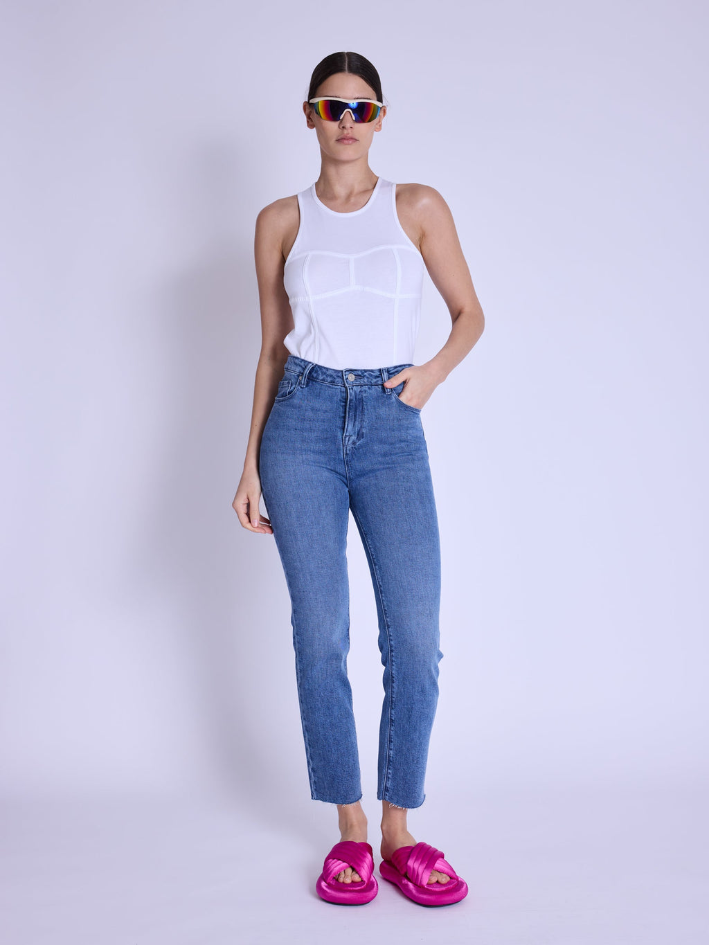 Berenice - Jean Slim - Medium-Blue-Denim