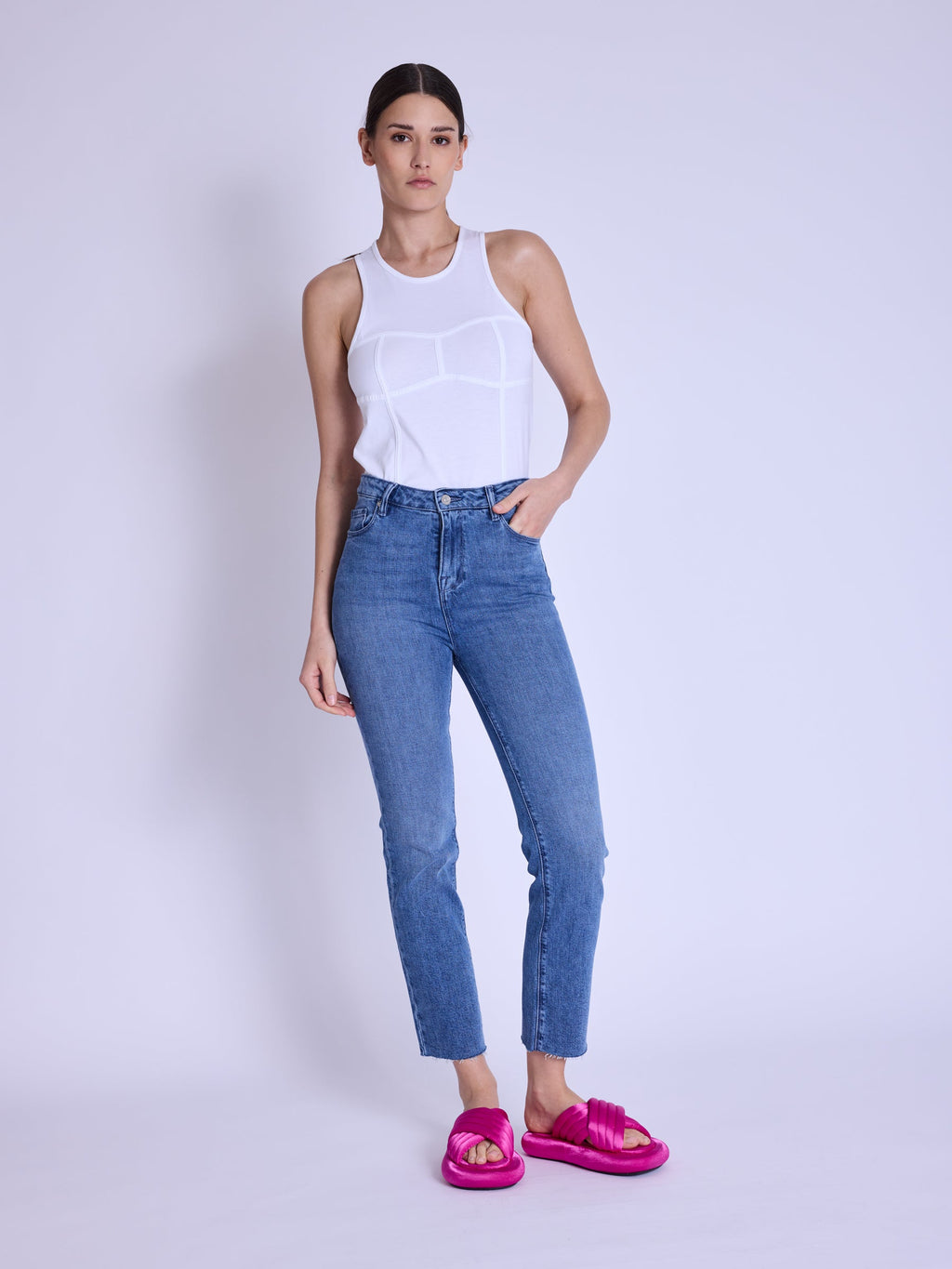 Berenice - Jean Slim - Medium-Blue-Denim
