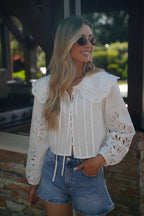 Blouse Brodée Billie - Blanche