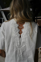 Camiseta Lika Bordada - Blanco