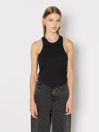 Rd Corset Collar Tank Top - Black