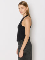 Rd Corset Collar Tank Top - Black