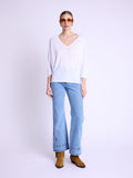 Berenice - T-shirt 3/4 Sleeves V-Neck - White