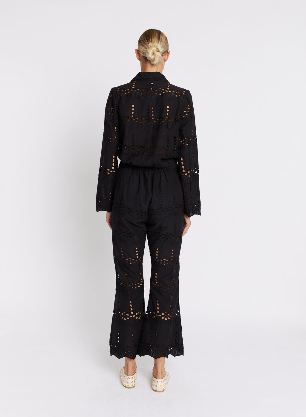 Pantalon Broderie Anglaise - Black