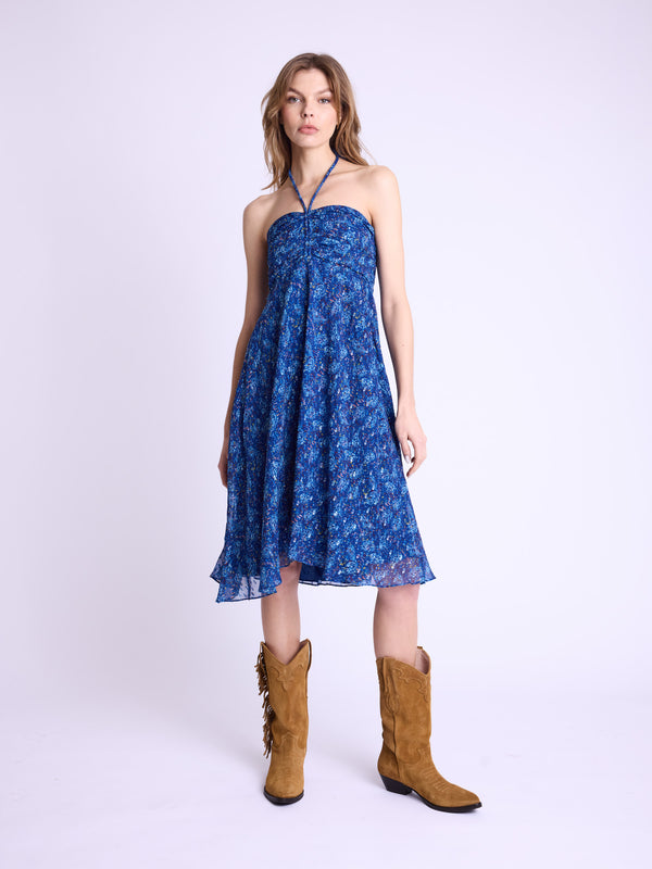 Long Sleeveless Dress - Holi-Print
