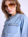 Braid Detail Jacket - Denim-Blue