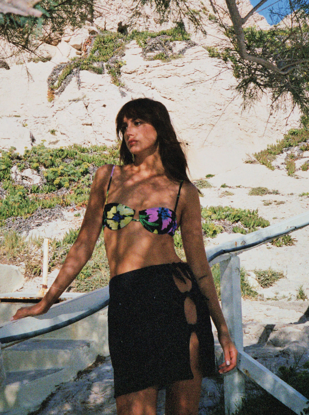 Black Knot Tied Skirt