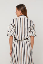 Top - Blanco Negro - Mujer