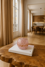 Coppra Blown Glass Pot - Powder Pink